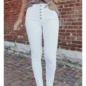 White kancan skinny jeans